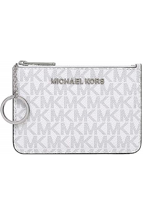 MICHAEL KORS ホワイト ポーチ MICHAEL KORS マイケルコース コスメポーチ レザー モノグラム